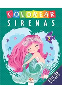 Colorear sirenas - Volumen 2 - Edición nocturna