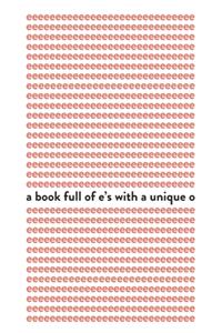 book full of e's with a unique o