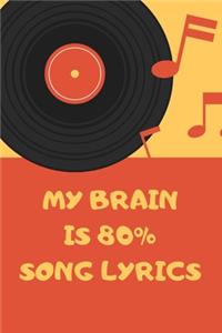 My Brain is 80% song lyrics