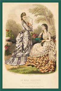 Journal: Vintage Fashion Plate Blank Book, 200 Pages, Lined