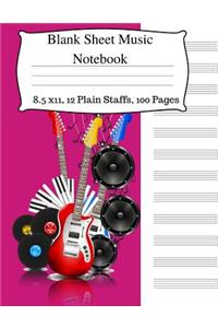 Blank Sheet Music Notebook