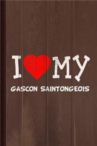 I Love My Gascon Saintongeois Dog Breed Journal Notebook: Blank Lined Ruled for Writing 6x9 110 Pages