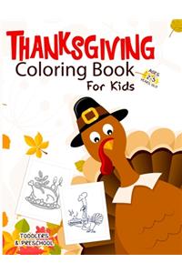 Thanksgiving Coloring Book for Kids Ages 2-5