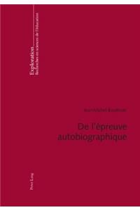 de l'Épreuve Autobiographique