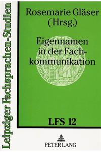 Eigennamen in Der Fachkommunikation