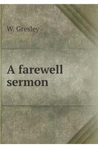 A Farewell Sermon
