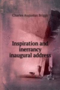 Inspiration and inerrancy inaugural address