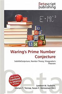 Waring's Prime Number Conjecture