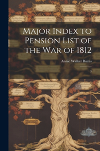 Major Index to Pension List of the War of 1812