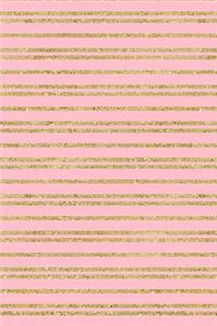 Pink and Gold Stripes Notebook