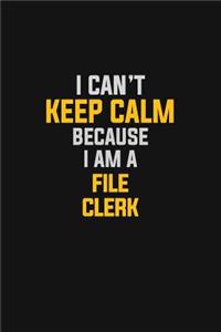I Can't Keep Calm Because I Am A File Clerk