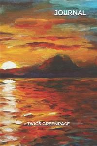 Journal: Impressionist Painting Journal -200 Lined Pages- Sunset