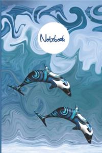 Dolphins Surfing the Waves Notebook
