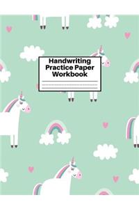 Handwriting Practice Paper Workbook