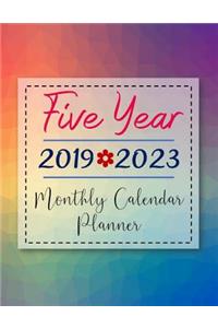 2019-2023 Five Year Monthly Calendar Planner