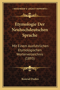 Etymologie Der Neuhochdeutschen Sprache