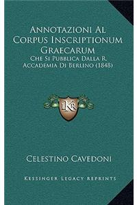 Annotazioni Al Corpus Inscriptionum Graecarum
