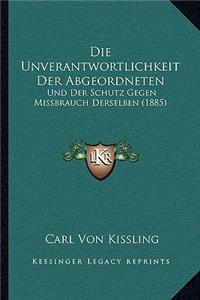 Unverantwortlichkeit Der Abgeordneten