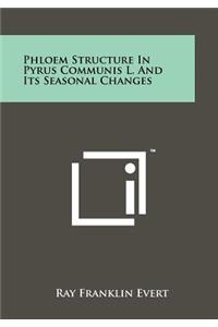 Phloem Structure In Pyrus Communis L. And Its Seasonal Changes