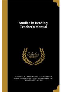 Studies in Reading; Teacher's Manual