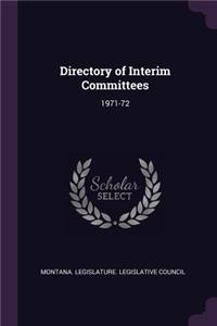 Directory of Interim Committees