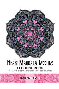Heart Mandala Motifs Coloring Book