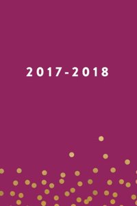 Pink With Yellow Dots 2017-2018 Planner