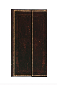 Paperblanks Black Moroccan Old Leather Collection Hardcover Journal Ultra Unlined Wrap Closure 144 Pg 120 GSM