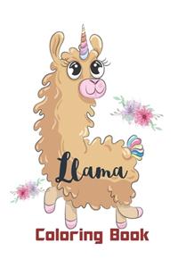 Llama Coloring Book