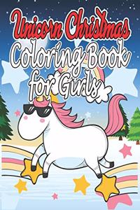 Unicorn Christmas Coloring Book for Girls