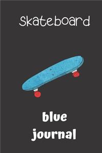 skateboard blue journal