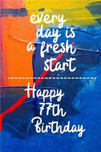 Every day is a fresh start Happy 77th Birthday