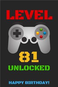 Level 81 Unlocked Happy Birthday!