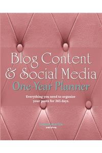 Blog Content & Social Media One-Year Planner