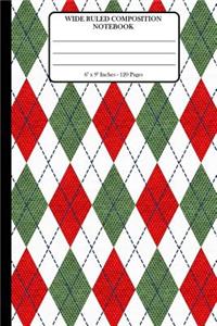 Wide Ruled Composition Notebook 6