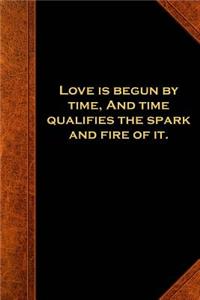 2019 Weekly Planner Shakespeare Quote Love Time Spark Fire 134 Pages