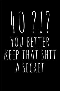 40?!? You Better Keep That Shit a Secret