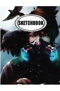 Sketchbook : Crow Mask: 120 Pages of 8.5 x 11 Blank Paper for Drawing, Doodling or Sketching (Sketchbooks)