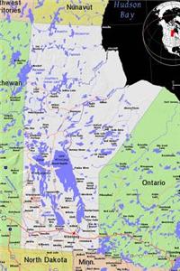 A Color Map of the Province Manitoba in Canada Journal
