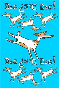 Journal Notebook For Dog Lovers, Stripey Dogs in a Row 1