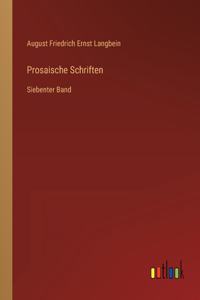 Prosaische Schriften