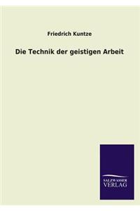 Die Technik Der Geistigen Arbeit