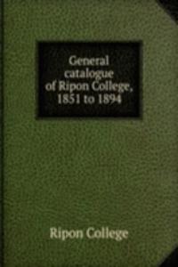 General catalogue of Ripon College, 1851 to 1894