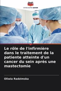 rôle de l'infirmière dans le traitement de la patiente atteinte d'un cancer du sein après une mastectomie