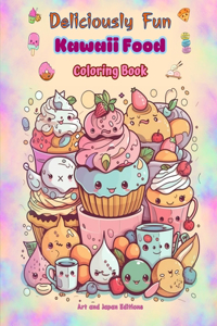 Deliciously Fun Kawaii Food Coloring Book Over 40 cute kawaii designs for food-loving kids and adults