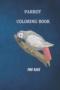 Parrot coloring book for kids
