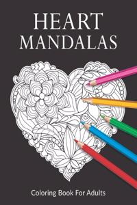Heart Mandalas Coloring Book for Adults