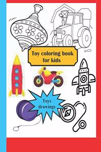 Toy coloring book for kids toys drawings