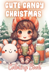 Cute Candy Christmas Coloring Book