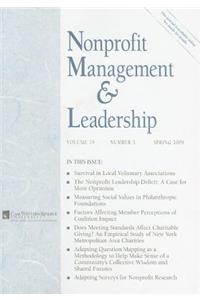 Nonprofit Management & Leadership, Number 3